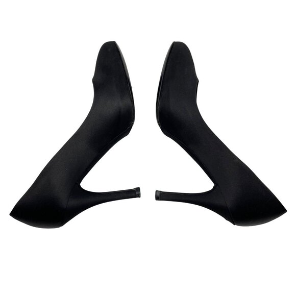 Dolce&Gabbana Black Satin Heel Size 37.5 Decollete Raso in Nero Platform - Picture 6 of 16